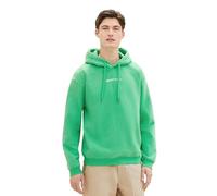 TOM TAILOR Denim Herren Hoodie Sweatshirt mit kleinem Logo-Print 33832 - Classic Flash Green M