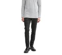 TOM TAILOR Denim Herren Jersey Slim Fit Chino Hose, 36766 - Black Grindle Check, L