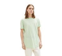 TOM TAILOR Denim Herren Long Fit T-Shirt 31353 - Green White Fine Yd Stripe S