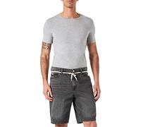 TOM TAILOR Denim Herren Loose Fit Bermuda Jeans Shorts 1032259, 10219 - Used Mid Stone Grey Denim, S
