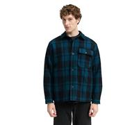 Denim Tom Tailor - Overshirt Jacke in Woll-Optik deep pond green dark check - Gr. - XL