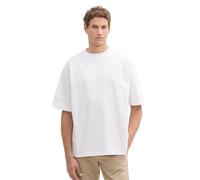 Tom Tailor Denim Oversized T-Shirt Basic, Rundhals, Weiß, Größe S