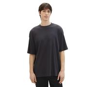 TOM TAILOR Denim Herren Oversize RIPP T-Shirt mit Stretch, 29476 - Coal Grey, L