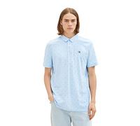 TOM TAILOR Denim Herren Poloshirt mit Allover-Print aus Baumwolle