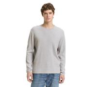 Rundhalspullover TOM TAILOR DENIM Gr. XL, grau (light stone grey melange) Herren Pullover (71438547-XL) light stone grey melange