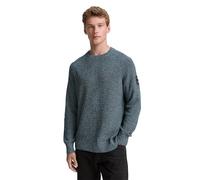 Tom Tailor Denim - Strickpullover mit Struktur deep pond green mouline - Gr. - M