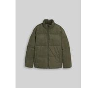 TOM TAILOR DENIM Herren Relaxed Fit Cord Pufferjacke, grün, Uni, Gr. L