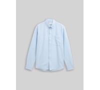 TOM TAILOR DENIM Herren Relaxed Fit Hemd aus Baumwolle, blau, Gestreift, Gr. S