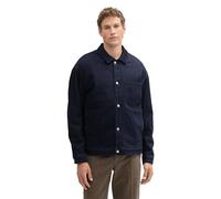 Tom Tailor Denim Herren Relaxed Fit Jeansjacke mit Teddy-Futter,10115 - Clean Rinsed Blue Denim, S