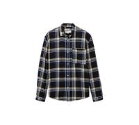 TOM TAILOR Denim Herren Relaxed Fit Karo-Hemd aus Baumwolle mit Brusttasche