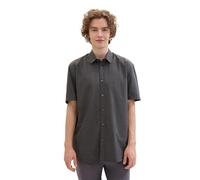 TOM TAILOR Denim Herren Relaxed Fit Kurzarm Hemd, 35701 - Grey Colored dots Structure, XL