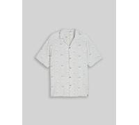 TOM TAILOR DENIM Herren Relaxed Fit Resort Hemd mit Leinenanteil, grün, Palmenprint, Gr. L