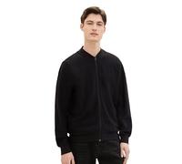 TOM TAILOR Denim Herren Relaxed Fit Sweatshirt Bomberjacke, Black, M