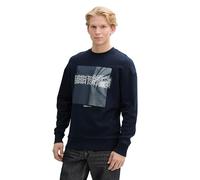 Denim Tom Tailor - Relaxed Fit Sweatshirt mit Fotoprint sky captain blue - Gr. - L