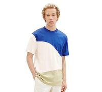 TOM TAILOR Denim Herren Relaxed Fit T-Shirt mit Cutline-Muster