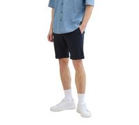 TOM TAILOR Denim Herren Slim Fit Bermuda Shorts aus Piqué-Stoff, sky captain blue, M