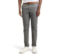 TOM TAILOR Denim Herren 1008253 Slim Fit Chino Hose Mit Gürtel, 10952 - Castlerock Grey, 32W / 32L EU