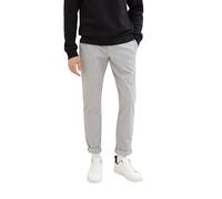 Tom Tailor Denim Herren Slim Fit Chino Hose mit Gürtel, 35710 - Grey White Mini Houndstooth, 31/34