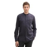 Langarmhemd TOM TAILOR DENIM Gr. XXL, N-Gr, navy herringbone structure Herren Hemden (24810811-XXL) navy herringbone structure