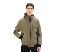 Tom Tailor Denim Herren Softshell-Jacke mit Kapuze, 10415 - Dusty Olive Green, XXL