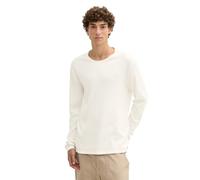 TOM TAILOR Denim Herren Strickpullover aus Baumwolle, 12906 - Wool White, L