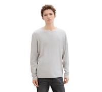 Regular Fit Pullover mit Strukturmuster S men Hellgrau