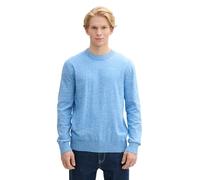TOM TAILOR Denim Herren Strickpullover aus Baumwolle, 37509 - Bright Blue White Mouline, M
