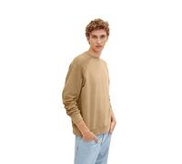 TOM TAILOR Denim Herren Sweater mit Struktur 1034100, 12912 - Splashed Clay Beige, XXL