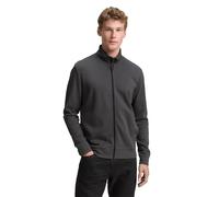 Tom Tailor Denim Regular Fit Sweatjacke aus Baumwoll-Mix in Anthrazit, Größe S