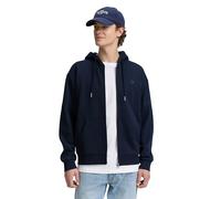 Kapuzensweatjacke TOM TAILOR DENIM, Herren, Gr. XXL, blau (sky captain blau), Sweatware, Obermaterial: 70% Baumwolle, 30% Polyester, bestickt, unifarben, casual, normal hüftbedeckend, Rundhals, Langar