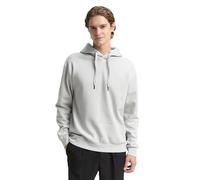 Denim Tom Tailor - Hoodie Sweatshirt mit Logo-Badge chalk grey - Gr. - L