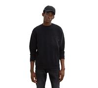 TOM TAILOR Denim Herren Sweatshirt mit Brusttasche 1034148, 29999 - Black, L
