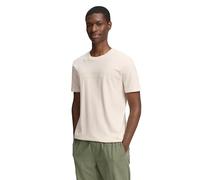 Denim Tom Tailor - Basic T-Shirt mit Logo-Print macaroon cream - Gr. - XL