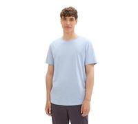 TOM TAILOR Denim Herren 1043492 Basic T-Shirt in Melange-Optik, 11486-Brunnera Blue, S
