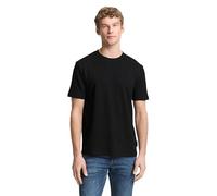 Tom Tailor Denim Regular Fit T-Shirt aus Baumwoll-Mix in Black, Größe M