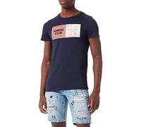 TOM TAILOR Denim Herren T-Shirt mit Fotoprint 1031133, 10343 - Night Sky Blue, XS