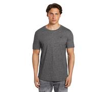 TOM TAILOR Denim Herren T-Shirt mit Logo-Stickerei 10723 - Black Non-Solid L