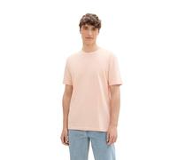 TOM TAILOR Denim Herren T-Shirt mit Streifen-Muster, 35575 - apricot Melange fine Stripe, XL
