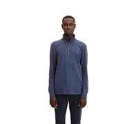 TOM TAILOR Denim Herren Troyer Sweater mit Struktur 1033034, 10668 - Sky Captain Blue, S