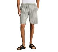 Tom Tailor Denim Herren Shorts TTRELAXED mit Leinenanteil sea spray green stripe Größe XL