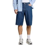 Jeansshorts TOM TAILOR DENIM, Herren, Gr. XXL, N-Gr, blau (clean schwarz stone blau denim), Denim/Jeans, Obermaterial: 100% Baumwolle. Futter: 100% Baumwolle, Jeans Jeansshorts, aus Baumwolle, mit Gür