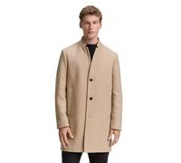 Tom Tailor Denim Regular Fit Wollmantel mit Allover-Muster in Beige, Größe M