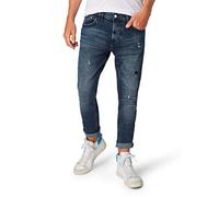 TOM TAILOR Denim Jeanshosen Conroy Cropped Ankle Jeans Blue Denim Dark wash, 33