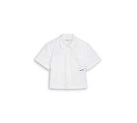 TOM TAILOR Denim - Kurzarmbluse im Boxy-Fit aus Popeline weiß - Gr. - M