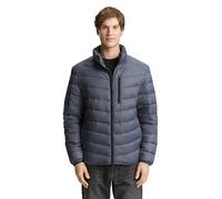 Steppjacke TOM TAILOR DENIM, Herren, Gr. L, urban medium grau, Web, Obermaterial: 100% Polyester. Futter: 100% Polyester, unifarben, normal hüftbedeckend, Rundhals, elastischer Bund, Jacken Steppjacke