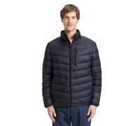 Tom Tailor Denim Regular Fit Steppjacke mit vertikaler Reißverschlussbrusttasche in Dunkelblau, Größe M
