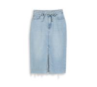 TOM TAILOR Denim - Midi-Jeansrock mit geradem Schnitt und Bindegürtel blau - Gr. - M
