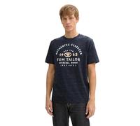 Tom Tailor printed t-shirt M 1045625-32450-sky captain blue stripy inject (877377) Blau M