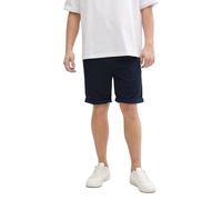 TOM TAILOR Denim Regular Fit Chino Shorts mit Gürtel, Grey White mini Houndstooth, XXL