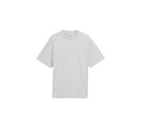 Tom Tailor Denim - Relaxed Fit Jacquard T-Shirt chalk grey leaves jacquard - Gr. - S